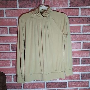 Gold long sleeve shimmer new York and company shirt